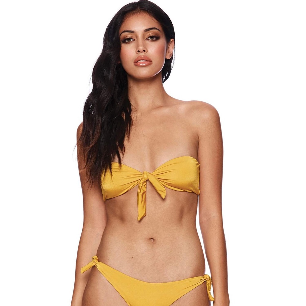 NWT Beach Bunny Layla Bandeau Top topaz yellow